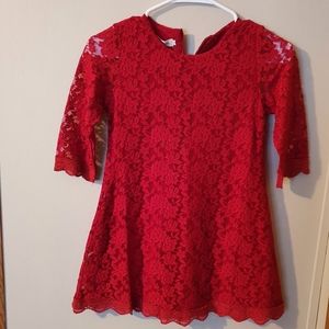 Beautiful red laced over dress.